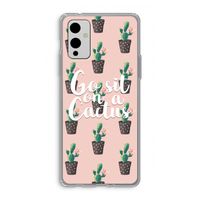 Cactus quote: OnePlus 9 Transparant Hoesje