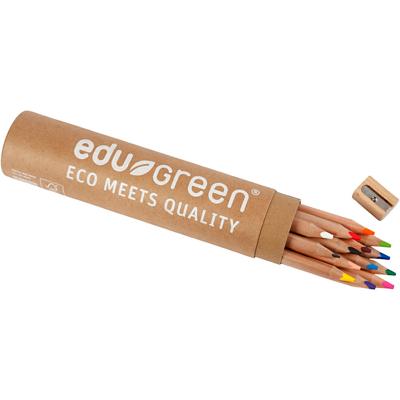 EDU3 Edugreen jumbo kleurpotloden, vulling 5 mm, diverse kleuren, 12 stuk/ 1 doos