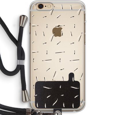 Hipster stripes: iPhone 6 PLUS / 6S PLUS Transparant Hoesje met koord