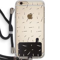 Hipster stripes: iPhone 6 PLUS / 6S PLUS Transparant Hoesje met koord
