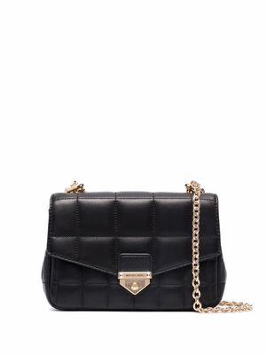 Michael Kors sac porté épaule en cuir matelassé à logo gravé - Noir
