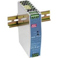 MW Mean Well NDR-75-48 DIN-rail netvoeding 48 V/DC 1.6 A 75 W Aantal uitgangen: 1 x Inhoud: 1 stuk(s)