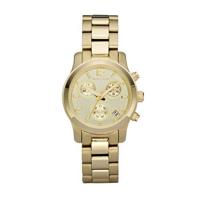 Michael Kors MK5384 goudkleurig &apos;Runway&apos; chronograaf dameshorloge