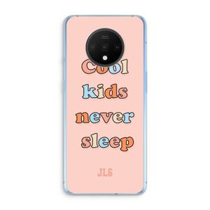 Cool Kids Never Sleep: OnePlus 7T Transparant Hoesje