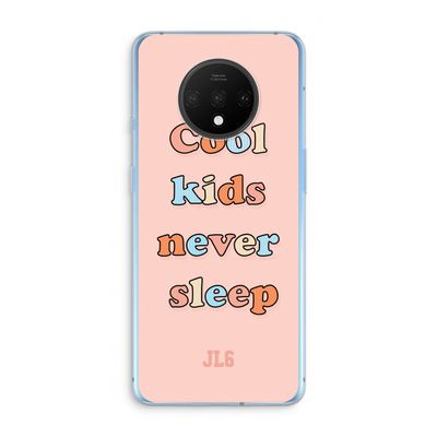 Cool Kids Never Sleep: OnePlus 7T Transparant Hoesje