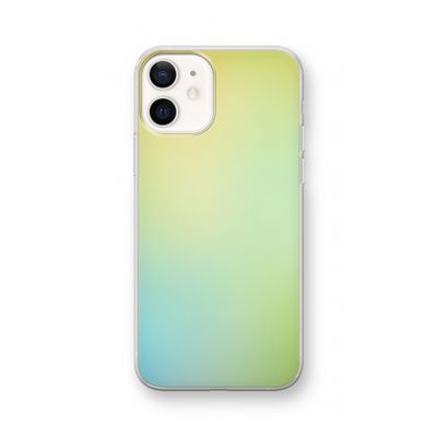 Minty mist pastel: iPhone 12 Transparant Hoesje
