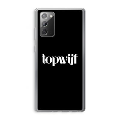 Topwijf Zwart: Samsung Galaxy Note 20 / Note 20 5G Transparant Hoesje