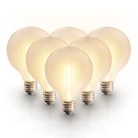 6x Smart E27 LED filament lamp - G125 - Wifi & Bluetooth - 806lm - 7 Watt - Warm wit tot koud wit - thumbnail