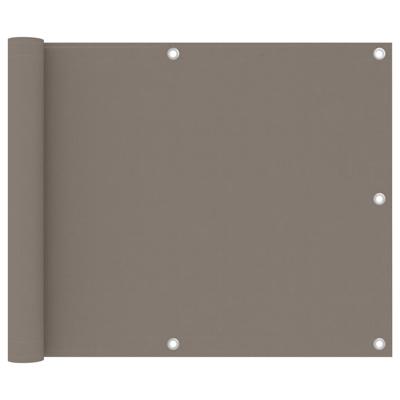 VidaXL Balkonscherm 75x600 cm oxford stof taupe