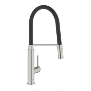 GROHE Concetto Keukenkraan - uittrekbare uitloop - 2 straalsoorten - met profesionele handdouche - supersteel geborsteld 31491DC0