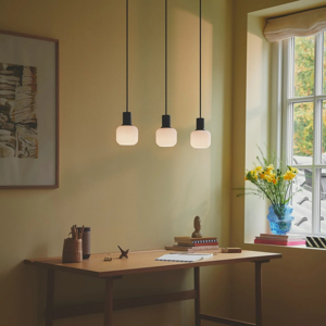 Hanglamp glas eettafel &apos;Milford&apos; 3 bollen opaal 52 cm