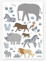 Stickervel LILIPINSO - Big five & Cie - jungledieren meerkleurig - thumbnail