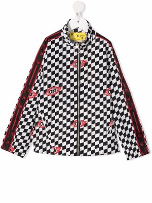 Off-White Kids veste de sport Chessboard - Noir