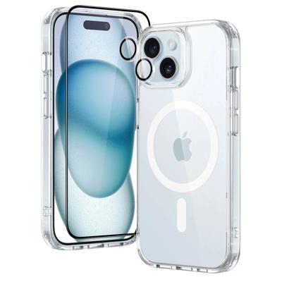 iPhone 15 Plus Classic Hybrid Case Set (HaloLock) - Clear