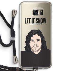 Let It Snow: Samsung Galaxy S7 Edge Transparant Hoesje met koord
