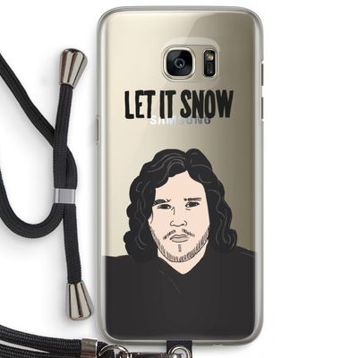 Let It Snow: Samsung Galaxy S7 Edge Transparant Hoesje met koord