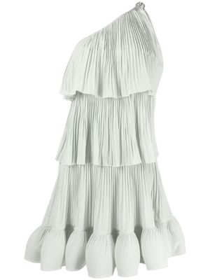 Lanvin robe plissée à une épaule - Vert