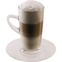 Latte Macchiato kopje en schotel, 2 stuks