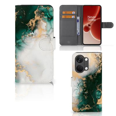 Bookcase voor OnePlus Nord 3 Marmer Groen Bookcase voor OnePlus Nord 3 Marmer Groen