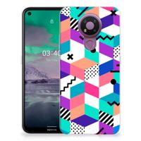 Nokia 3.4 | TPU Hoesje | Blokken Kleurrijk