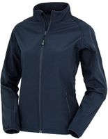 SALE! Result RT901F Womens Recycled 2-Layer Printable Softshell Jacket - Navy - Maat L - thumbnail