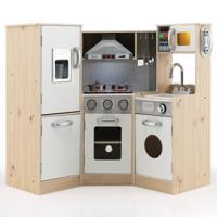 Houten Kinderkeuken Speelkeuken met Oven en IJsdispenser voor Peuters vanaf 3 Jaar 105 x 49 x 85 cm