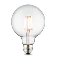 Edison Vintage LED lamp E27 LED filament lichtbron, Deco Globe G95, 9.5/9.5/13.5cm, Helder, Retro LED lamp 6W 550lm 3000K, warm wit licht, geschikt voor E27 fitting