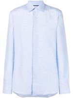 BOSS chemise en lin à manches longues - Bleu