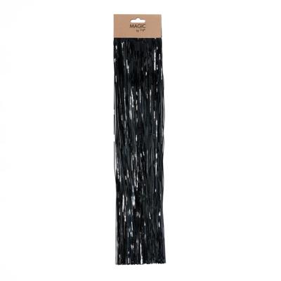Engelenhaar - zwart - 50 cm - lametta haar - folie - tinsel - kerstversiering