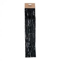 Engelenhaar - zwart - 50 cm - lametta haar - folie - tinsel - kerstversiering