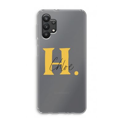 Amber Script: Samsung Galaxy A32 5G Transparant Hoesje