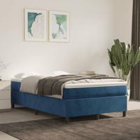Boxspring bed 120x200 cm fluweel donkerblauw