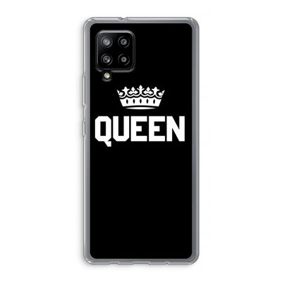 Queen zwart: Samsung Galaxy A42 5G Transparant Hoesje