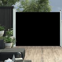 Tuinscherm uittrekbaar 140x500 cm zwart - thumbnail