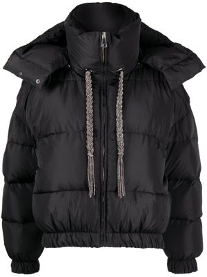 Giuseppe Di Morabito Donsjack met capuchon - Zwart