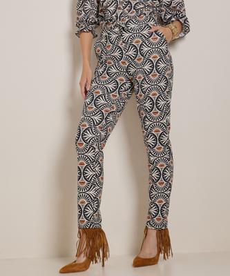 slim fit broek met print slim fit broek met print