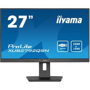 Iiyama ProLite XUB2792QSN-B5 27 Quad HD USB-C IPS Monitor - Zwart