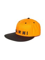 Marni Kids casquette en coton à logo brodé - Orange