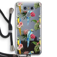 Kleurrijke papegaaien: LG G6 Transparant Hoesje met koord