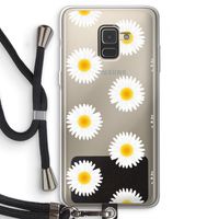 Margrietjes: Samsung Galaxy A8 (2018) Transparant Hoesje met koord