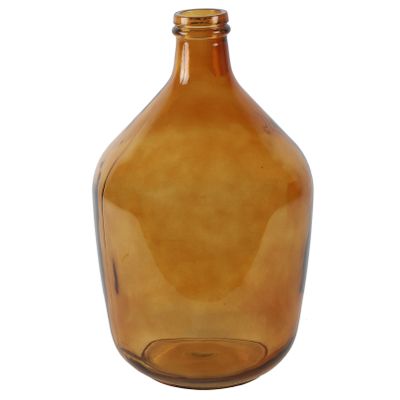 Countryfield Vaas - amber goud/geel transparant - glas - XL fles vorm - D23 x H38 cm Countryfield Vaas - amber goud/geel transparant - glas - XL fles vorm - D23 x H38 cm