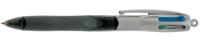 Bic Colours Grip Pro 4-kleurenbalpen, medium, klassieke inktkleuren, lichaam donkergrijs Bic Colours Grip Pro 4-kleurenbalpen, medium, klassieke inktkleuren, lichaam donkergrijs