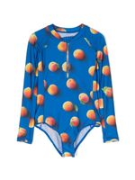 Molo maillot de bain zippé à manches longues - Bleu