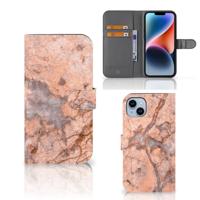 iPhone 15 Plus | Bookcase | Marmer Oranje