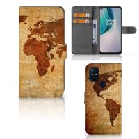 OnePlus Nord N10 | Flip Cover | Wereldkaart