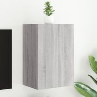 Tv-wandmeubel 40,5x30x60 cm bewerkt hout grijs sonoma