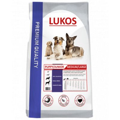 Lukos Puppy & Junior Medium/Large - premium hondenvoer 3 kg