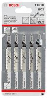 Bosch Accessoires 5x Clean voor hout decoupeerzaagblad T101B - 2608630030