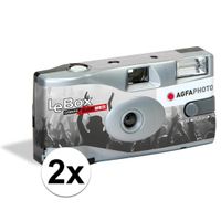2x Wegwerp cameras met flitser voor 36 zwart/wit fotos    -