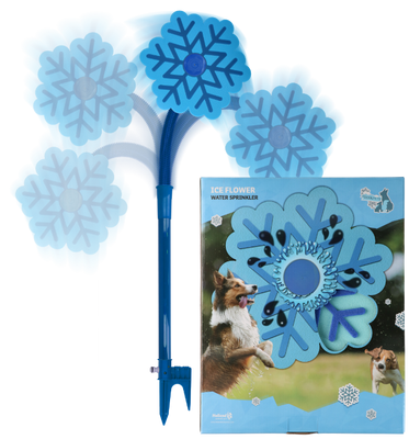 Coolpets ice flower watersproeier blauw hondenspeelgoed